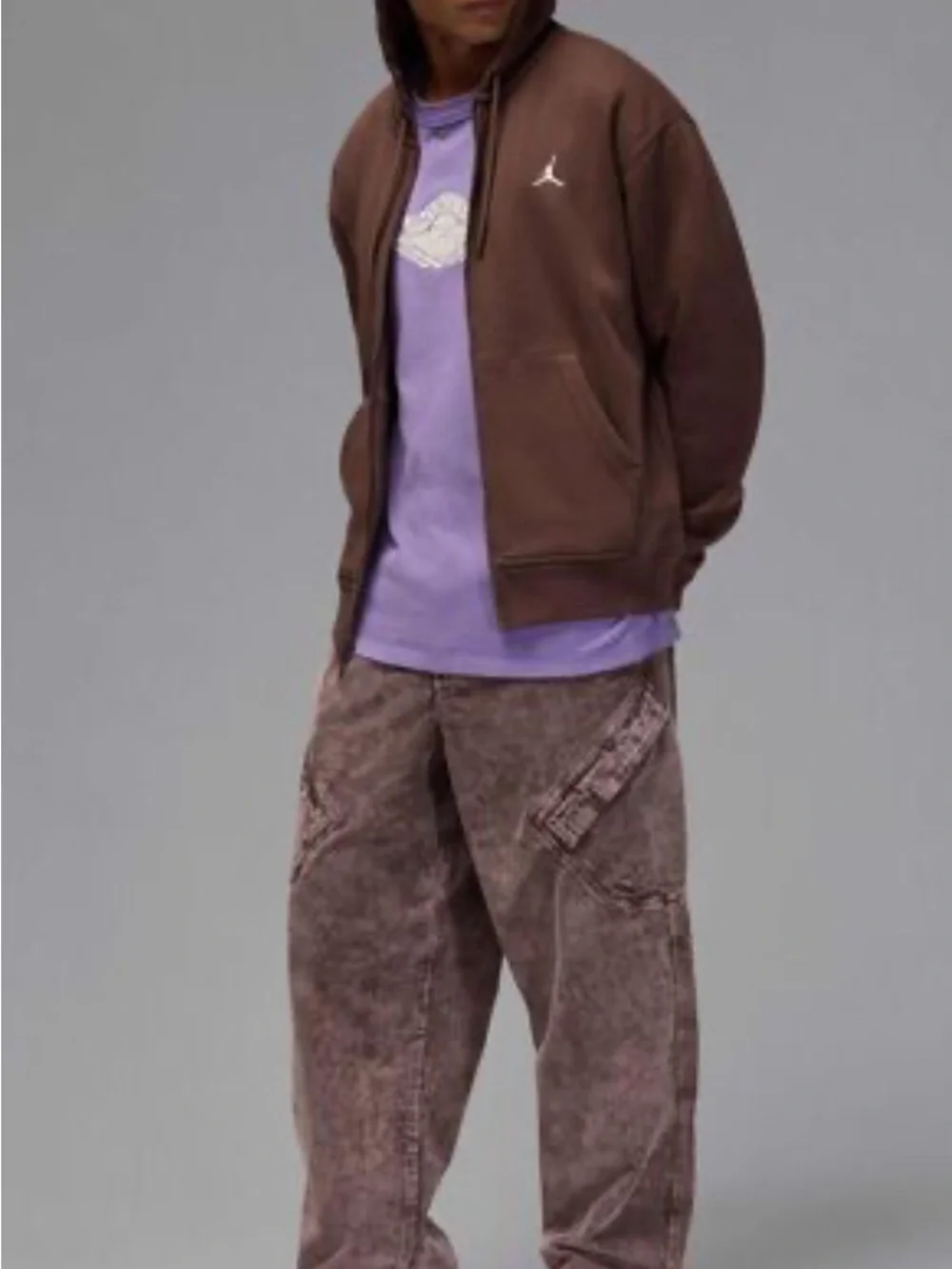 Jordan Flight Chicago Men's Corduroy Cargo Pants Barogue Brown Size Large
